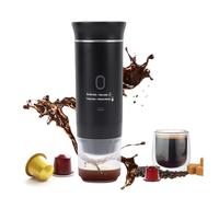 Depisuta Macchina per caffè Portatile, Batteria Ricaricabile USB C Ad Alta Pressione da 20 Bar, Compatibile con Piccole Capsule Grandi di caffè Macinato (BLACK)