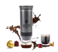 Depisuta Macchina per caffè Portatile, Batteria Ricaricabile USB C Ad Alta Pressione da 20 Bar, Compatibile con Piccole Capsule Grandi di caffè Macinato (GRAY)