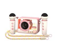 Depisuta Macchina per Karaoke, Altoparlante Portatile con 2 Microfoni Wireless, Gancio Nascosto Dal Design Compatto, Tecnologia BT 5.3, Batteria Ricaricabile, per Feste (Doppio microfono)