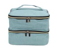 Depisuta Organizer per Smalti per Unghie, Borsa Portaoggetti a Doppio Strato Contiene 30 Bottiglie e Lampada per Unghie Custodia da Viaggio Portatile da 10 X 8,3 X 7,3 Pollici
