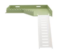 Depisuta Piattaforma da Gioco per Criceti, Piattaforma in Piedi per Piccoli Animali in Plastica Set di Giocattoli per Criceti con Piattaforma e Scala, Accessori per Parchi Giochi da