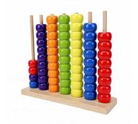 Depisuta Puzzle Impilabile con Abbinamento Colori, Gioco Impilabile con Anelli di Sfida a Pattern Rapido con Robusto Supporto in Legno e 60 Anelli in ABS, per Serate di Gioco