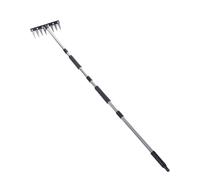 Depisuta Rastrello per erbacce, regolabile da 84 cm, 119 cm e 157 , rastrello scarificatore resistente con asta di prolunga (8 Tu)