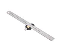 Depisuta Righello in Acciaio Inossidabile, Righello Metallico Imperiale 12 Pollici 30 Cm con Blocco di Posizionamento a 90 Gradi per il Localizzatore di Marcatore Ingegneristica
