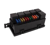 Depisuta SCATOLA FUSIBILI RELIE IMPERMEABILE, BLICCO RELA 12V 6 SLOT PORTAFUSIBILI A LAMA ATC ATO CON RELA A 5 PIN, SCATOLA RELIE FUSIBILI UNIVERSALE IMPRIMABILE PER AUTOVEICOLI AUTO AUTO CAMION