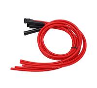 Depisuta Set Cavi di Accensione per Candele Rosse Ad Alte Prestazioni per Auto a 4 Cilindri, 8 Mm, Materiale Durevole, Applicabile per Auto D'epoca