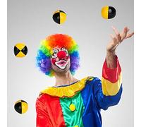 Depisuta Set di Palline da Giocoliere in PU Giallo e, Set di Palline da Giocoliere Leggero e Resistente per Principianti, 3 Pezzi Clown Che Gioca a Giocoleria per la Pratica della Coordinazione