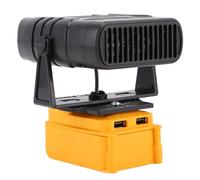 Depisuta Stufetta Portatile, 200 W, Temperatura Regolabile su 2 Livelli 55-85 ℃ con modalità Brezza Naturale, Stufa Compatta Alimentata a Batteria per Officina, 2 Uscite USB