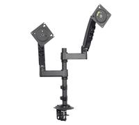 Depisuta Supporto per il Display a Doppio Display, Supporto a Doppio Monitor Ad Altezza Regolabile con compatibilità da 17 a 27 Pollici per gli Spazi di Lavoro Domestici e di Ufficio