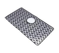 Depisuta Tappetino per Lavello per Lavello da Cucina, Silicone Impermeabile Anti -slittamento con Foro Centrale, Protezione Riutilizzabile da 26x14 Pollici per Lavelli in Ceramica in Acciaio (BLACK)