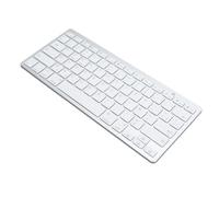 Depisuta Tastiera Bluetooth, Tastiera Bluetooth Cordless Ultrasottile (bianca), Tastiera Tedesca/francese/spagnola/italiana, Connessione Stabile per IOS, per Android, per Windows, (Layout