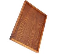 Depisuta Vesto da tè in Legno Comodo per il Piatto di Stoccaggio degli Alimenti per il Vassoio di Tazza D'acqua Interna e Esterna per Colazione (Legno, 13,8 * 9,5 pollici) (35 * 24 cm)