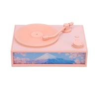 Depisuta Vintage Record Player, Altoparlante retrò USB con Ambient Light Subwoofer Design Design Disbuser Style per Camera da Letto (Rosato)