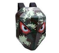 Depisuta Zaino Knight LED, Borsa per Casco da Equitazione Rigida con Guscio Rigido per Moto con Schermo a Colori Programmabile Zaino per Laptop da Viaggio di Grande capacità