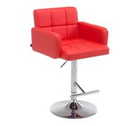 Depoi Arredamenti Sgabello San Bernardino in similpelle rosso,cromato