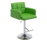 Depoi Arredamenti Sgabello San Bernardino in similpelle verde,cromato