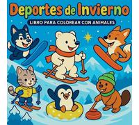 Deportes de Invierno - Libro para colorear con animales