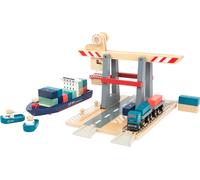 Deposito portuale in legno con gru e accessori Small Foot