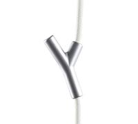 Depot4Design Armadio, armadio appeso in corda bianco 4 ganci cromato opaco