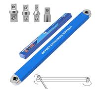 DEPOTA Chiave di estensione offset, set di estensione a cricchetto a grado zero con chiavi a bussola da 1/2", 1/4", 3/8" e bussola da 1/4" per un posto stretto