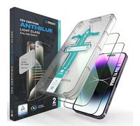 Deppa | 2 Pezzi | Pellicola Anti-Luce Blu Certificata per iPhone 14 Pro (6.1') | Vetro Temperato Ultra Resistente, Copertura Totale, Senza Bolle, Installazione Facile