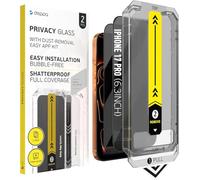 Deppa |2 Pezzi| Pellicola Privacy per iPhone 17 Pro (6,3") con Kit di Installazione Facile | Anti-Polvere e Anti-Bolle | Vetro Temperato Anti-Spia, Ultra Resistente, Copertura Totale, Anti-Graffi
