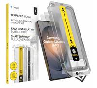 Deppa [2 Pezzi Vetro Temperato per con Kit di Installazione Facile [Compatibile con ID Impronta Digitale] Ultra Resistente | Copertura Completa (Trasparente, Samsung S26 Ultra (6.9'))