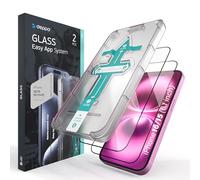 Deppa Pellicola Protettiva per iPhone 15 / iPhone 16 (6.1") Vetro Temperato Ultra Resistente 9H, Copertura Totale, Anti-Graffio, 2 Pezzi