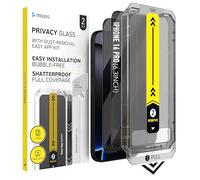 Deppa Privacy Vetro Temperato per iPhone 16 Pro (6.3") - Pellicola Protettiva con Kit di Installazione Facile, Anti-Polvere, Anti-Bolle, Copertura Totale [2 Pezzi]
