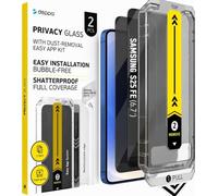 Deppa Privacy Vetro Temperato per Samsung S26 FE / S25 FE (6,7") | 2 Pezzi | Compatibile con Impronta Digitale | Copertura Completa | Ultra Resistente | con Kit di Installazione Facile
