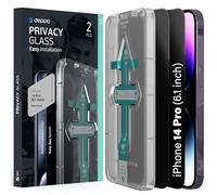 Deppa Vetro Temperato Privacy per iPhone 14 Pro [2 Pezzi] - Ultra Resistente, Anti-Graffio, Copertura Totale, Pellicola Protettiva Anti-Spia con Kit di Installazione Facile