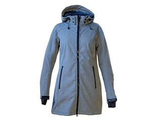DEPROC-Active - Cappotto da Donna, in Tessuto Softshell, Donna, Mantel Softshellmantel, Grigio, 38