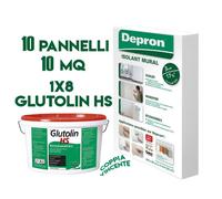 DEPRON 10 PANNELLI ISOLANTI DA 3MM (125X80) CONFEZIONE DA 10MQ + 1 X 8 GLUTOLIN