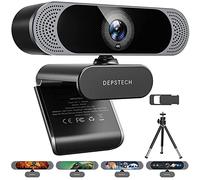 DEPSTECH Webcam 4K, DW49 Webcam HD Autofocus con Sensore da 1/3'', Doppio Microfono Antirumore, Coprilente e Treppiede, per Streaming su PC Windows, Mac, Laptop, Zoom, Skype, YouTube
