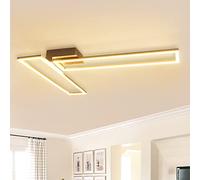 Depuley Plafoniera LED Dimmerabile 40W Lampada da Soffitto Moderne con Telecomando, Lampada da Soggiorno a 2 Luci orientabile, Plafoniere in Metallo per Camera da Letto, Sala, Pranzo, Ufficio, Bianca