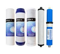 Depuragua - Kit Ricambi Osmosi Inversa | Filtrazione Acqua | Set Completo 4 Filtri | Resistente | Filtri per Depuratore Osmosi Inversa | Compatibili Hidrotek N03T Depuragua NT03