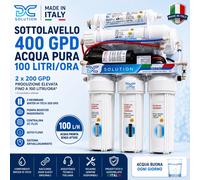 Depuratore Acqua Sottolavello Osmosi Inversa Made Italy 400 GPD 100 L/H
