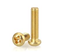 DEPYEE 10-200pcs M2 M2.5 M3 Ottone Tondo A Testa Piatta A Testa Svasata A Testa Svasata Viti A Macchina(Round Head,M2x12 (200pcs))