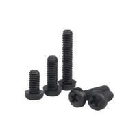 DEPYEE 50 pz M2 M2.5 M3 M4 Nylon Nero Plastica Isolante Croce Incasso Pan Testa Tonda Vite Bullone Lunghezza 4mm-20mm(8mm,M4)
