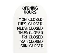 DEQORI Carta da parati da parete ad arco rotondo, autoadesiva, 120 x 180 cm, motivo: i miei orari di apertura, in tessuto, rimovibile, decorativa e indeformabile, per soggiorno, ufficio, corridoio o