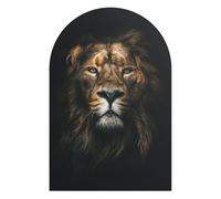 DEQORI Carta da parati da parete ad arco rotondo, autoadesiva, 120 x 180 cm, motivo: il re all'ombra, in tessuto, rimovibile, decorativa e indeformabile, per soggiorno, ufficio, corridoio o cameretta