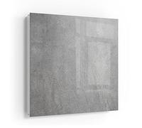 DEQORI Cassetta portachiavi bianca, 30 x 30 cm, motivo muro di pietra intonacata, in vetro e metallo, con 50 ganci + 2 magneti, moderna scatola magnetica e scrivibile