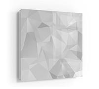 DEQORI Cassetta portachiavi bianco, 30 x 30 cm, motivo geometrico, in vetro e metallo, con 50 ganci + 2 calamite, scatola dal design moderno magnetica e scrivibile