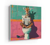 DEQORI Cassetta portachiavi con stampa UV | motivo a collo lungo legge locale | scatola di design ca. 30 x 30 cm | Cassetta portachiavi piatta e moderna con motivo stampato | Scatola da parete per