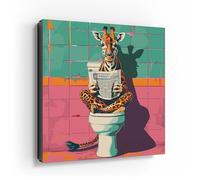 DEQORI Cassetta portachiavi con stampa UV | motivo a collo lungo legge locale | scatola di design ca. 30 x 30 cm | Cassetta portachiavi piatta e moderna con motivo stampato | Scatola da parete per