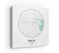 DEQORI Cassetta portachiavi con stampa UV | motivo città Dublino | scatola di design ca. 30 x 30 cm | Cassetta portachiavi piatta e moderna con motivo stampato | Scatola da parete per corridoio