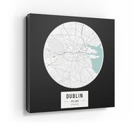 DEQORI Cassetta portachiavi con stampa UV | motivo città Dublino | scatola di design ca. 30 x 30 cm | Cassetta portachiavi piatta e moderna con motivo stampato | Scatola da parete per corridoio