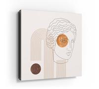 DEQORI Cassetta portachiavi con stampa UV, motivo dea geometrica, ca. 30 x 30 cm, cassetta portachiavi piatta e moderna con motivo stampato, scatola da parete per corridoio, ufficio, appartamento e