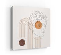 DEQORI Cassetta portachiavi con stampa UV, motivo dea geometrica, ca. 30 x 30 cm, cassetta portachiavi piatta e moderna con motivo stampato, scatola da parete per corridoio, ufficio, appartamento e