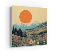 DEQORI Cassetta portachiavi con stampa UV, motivo dove il sole danza, scatola di design, ca. 30 x 30 cm, piatta e moderna con motivo stampato, scatola da parete per corridoio, ufficio, appartamento e